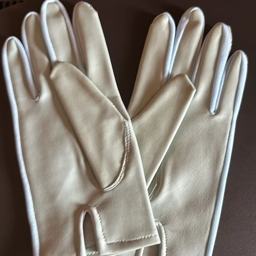 Vintage Sears Gloves Light Green with Blue Size Small